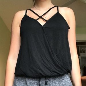 AE Black Strappy Tank Top
